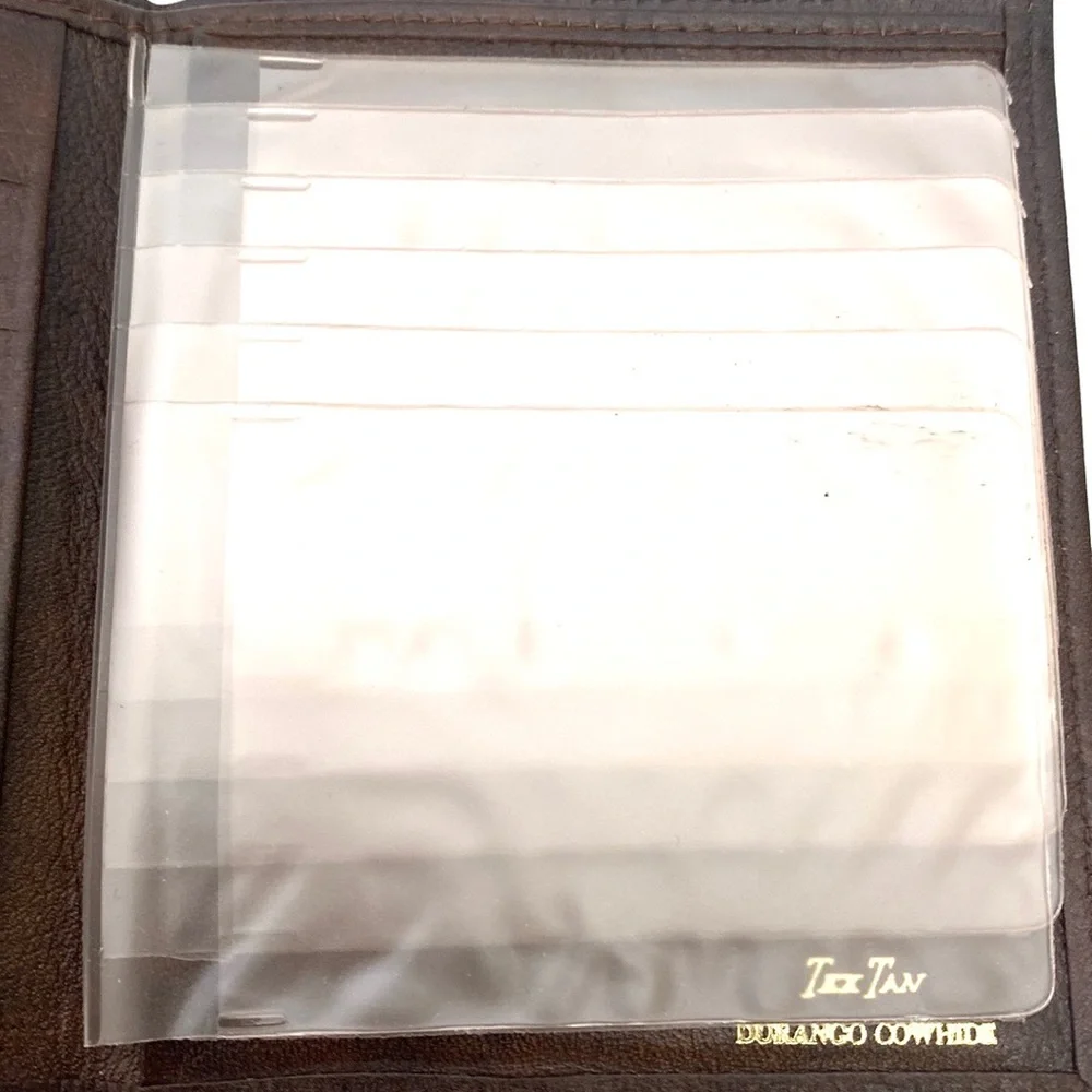 Tex Tan Men's Chocolate Brown Durango Leather Bi-Fold Wallet